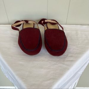 Crown & ivy burgundy womens sling back Sz 7